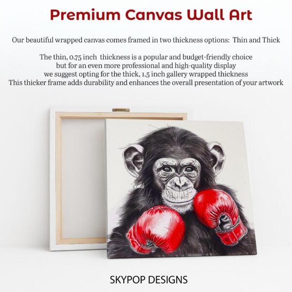 Chimpanzee Boxing Art