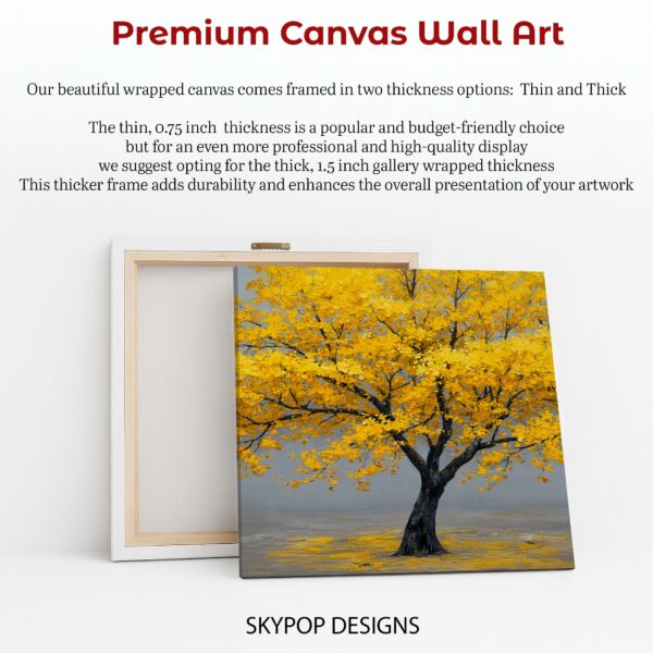 Golden Autumn Tree Art