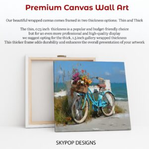 Beachside Bicycle Blooms Art