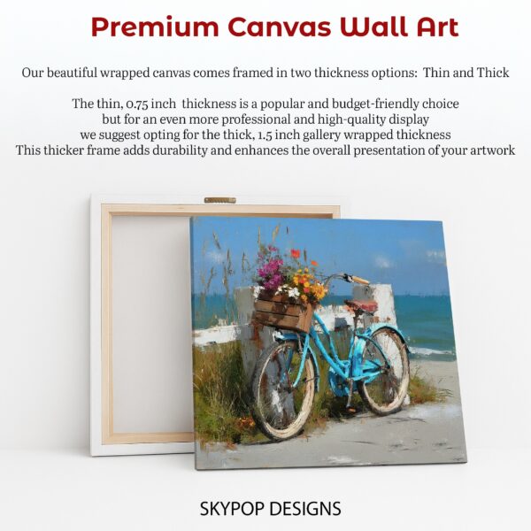 Beachside Bicycle Blooms Art