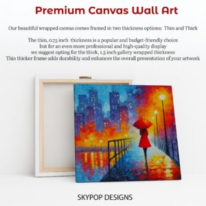 Rainy City Lights Art