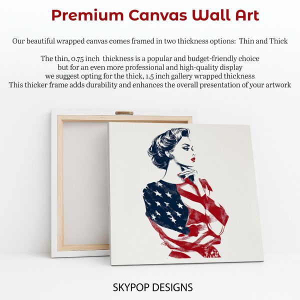 American Flag Pin-up Art