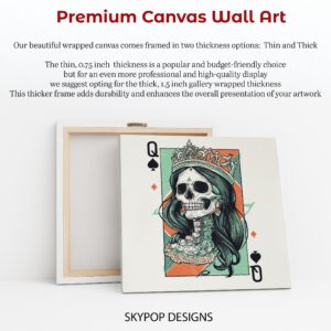 Queen of Spades Skull Art