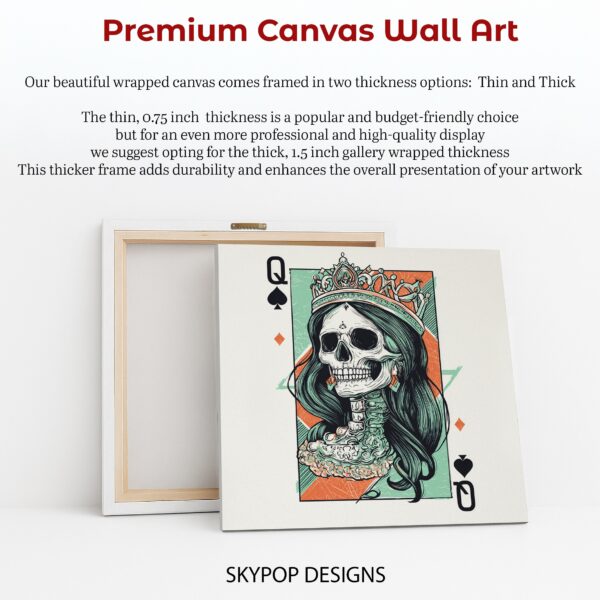 Queen of Spades Skull Art