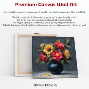 Sunflower and Rose Bouquet Art