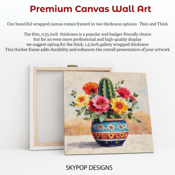Cactus and Wildflower Bouquet Art