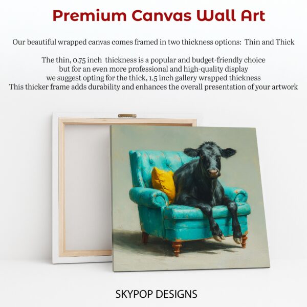 Cow on Couch Art