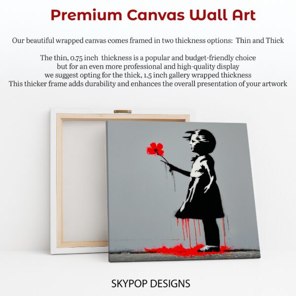 Girl with Red Flower Art