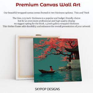 Cherry Blossom Boat Art