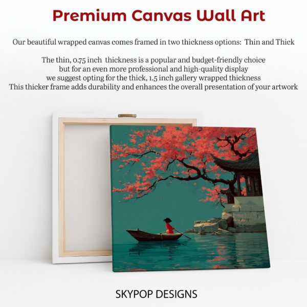 Cherry Blossom Boat Art