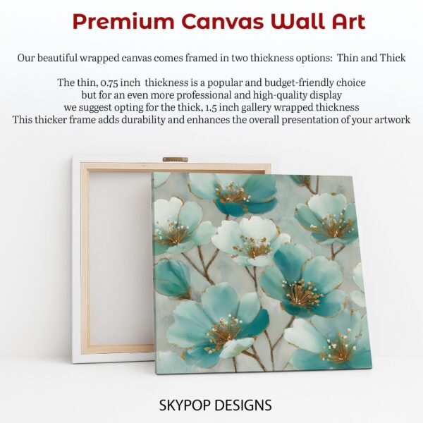 Teal Blossom Art