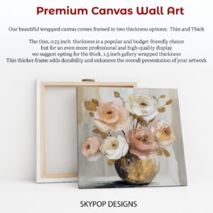Blush and Gold Floral Art