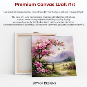 Cherry Blossom Bird Art