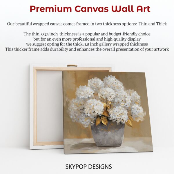 White Hydrangea Bouquet Art