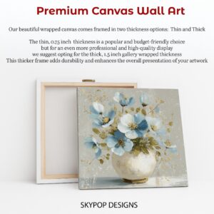 Blue Blossoms Vase Art
