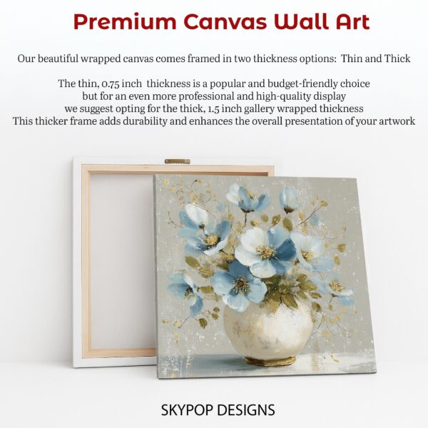Blue Blossoms Vase Art