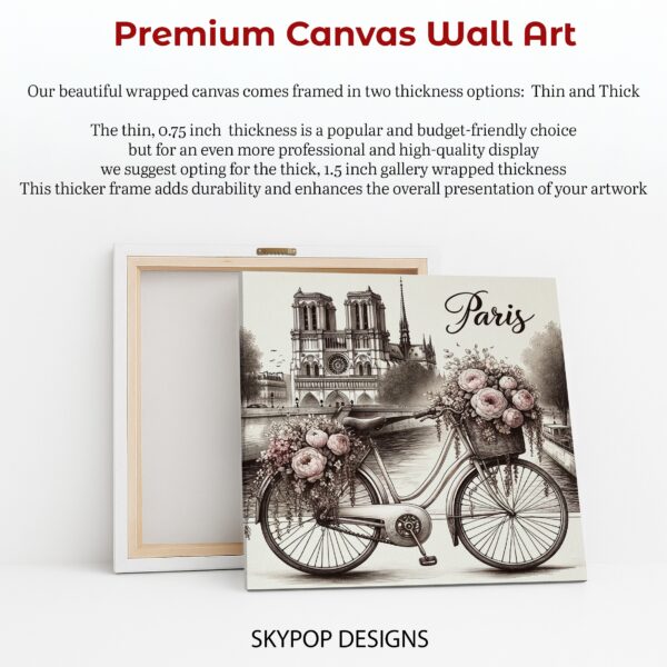 Vintage Paris Bicycle Art
