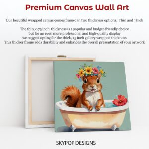 Squirrel Bathtub Art