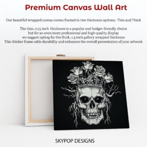 Royal Skull Rose Crown Art