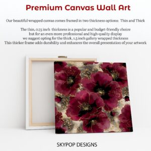 Burgundy Blossom Art