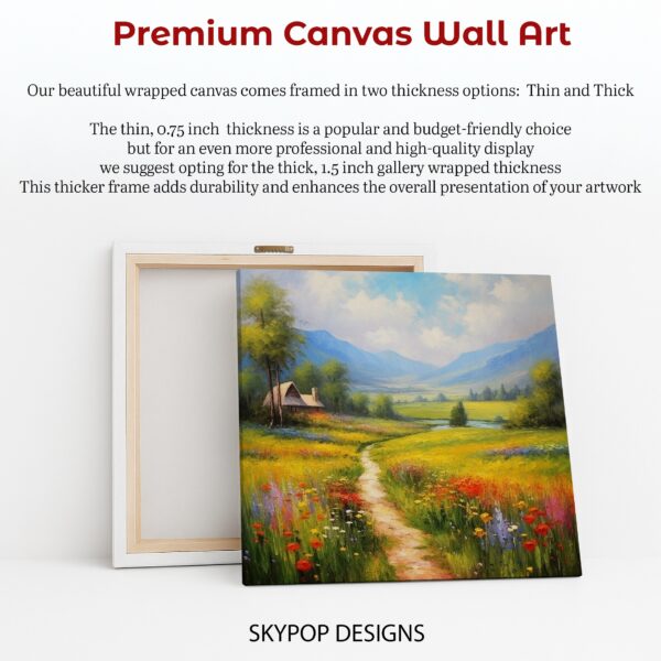 Mountain Valley Flower Path Art