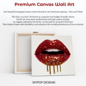 Glamorous Red Lips Art