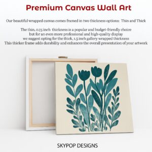 Teal Tulip Art