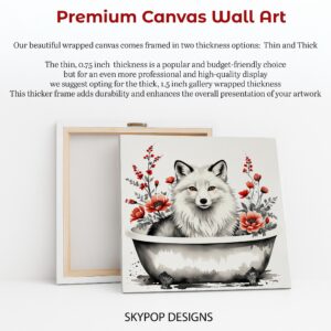 Fox in Bathtub Art