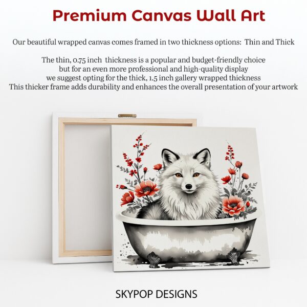 Fox in Bathtub Art