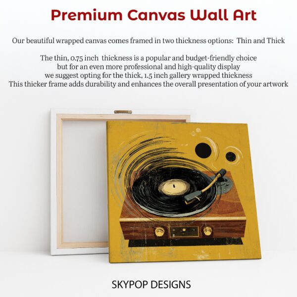 Vintage Vinyl Record Player Art