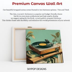 Retro Vinyl Record Player Art