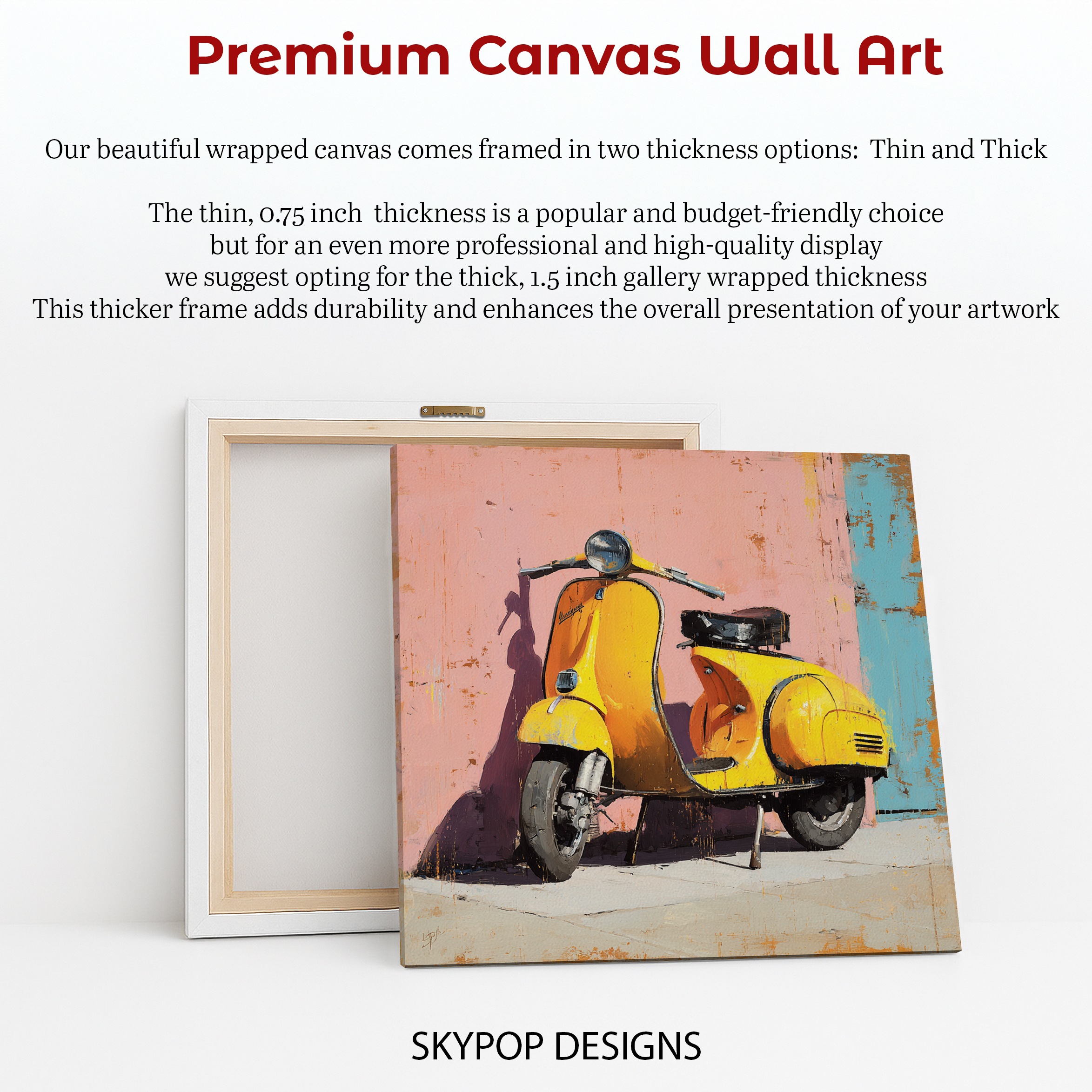6.jpg Yellow Vespa Scooter Art