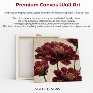 Burgundy Blossom Art