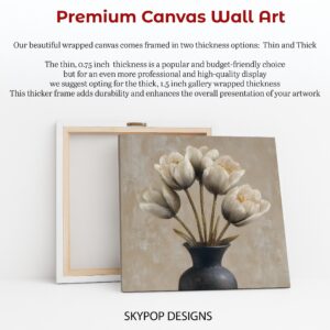Elegant White Tulips Art