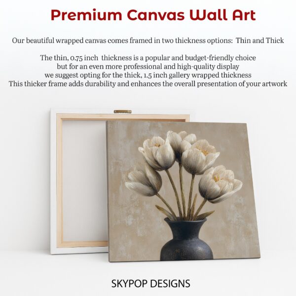 Elegant White Tulips Art
