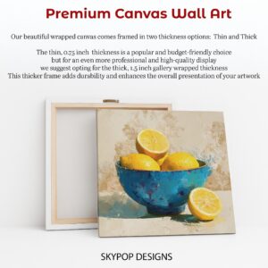 Lemon Blue Bowl Art