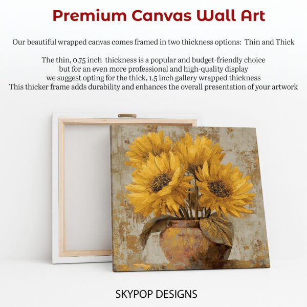 Sunflower Vase Art