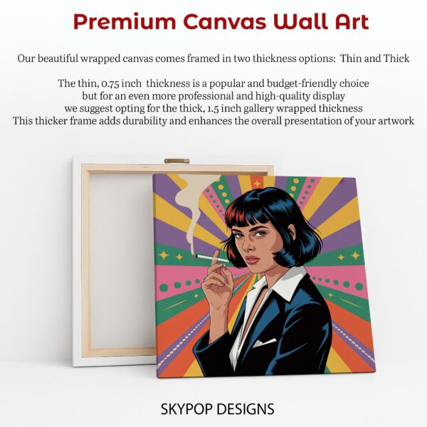 Retro Smoking Lady Art