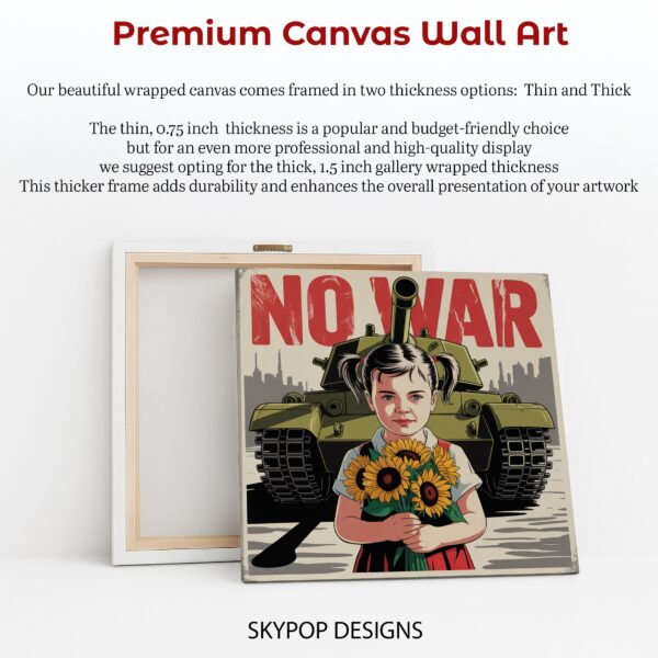 No War Sunflower Art