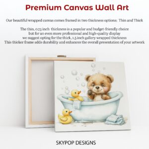 Bear and Duck Bath Art