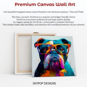 Bulldog With Glasses Art
