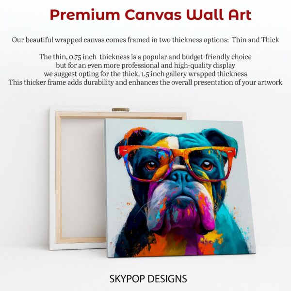 Bulldog With Glasses Art