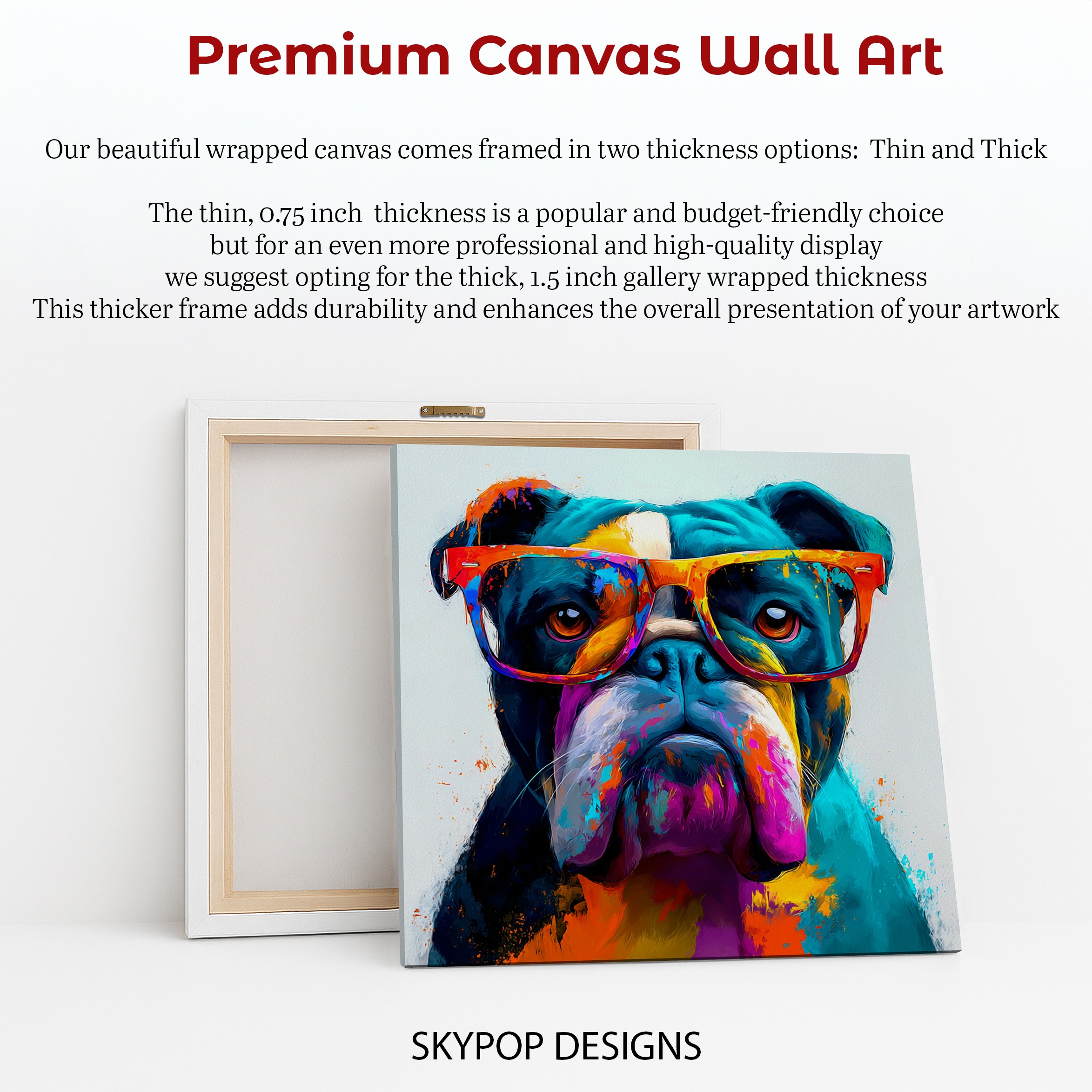 6.jpg Bulldog With Glasses Art