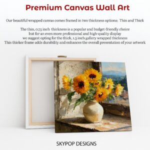 Sunflower Vase Art