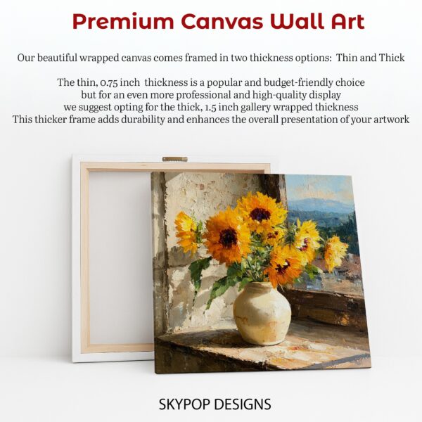 Sunflower Vase Art