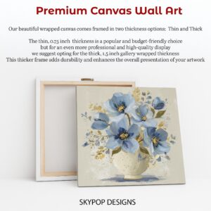 Blue Poppy Bouquet Art