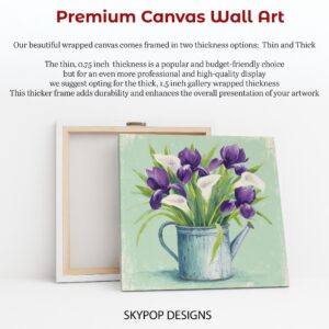 Iris and Calla Lily Art