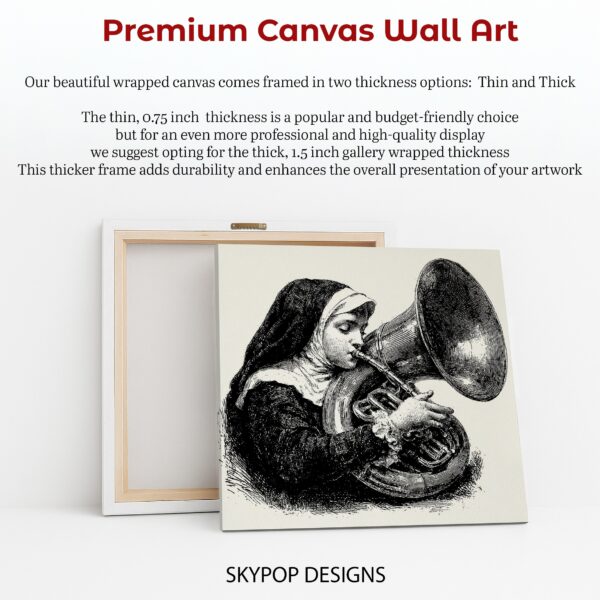 Nun Playing Trumpet Art
