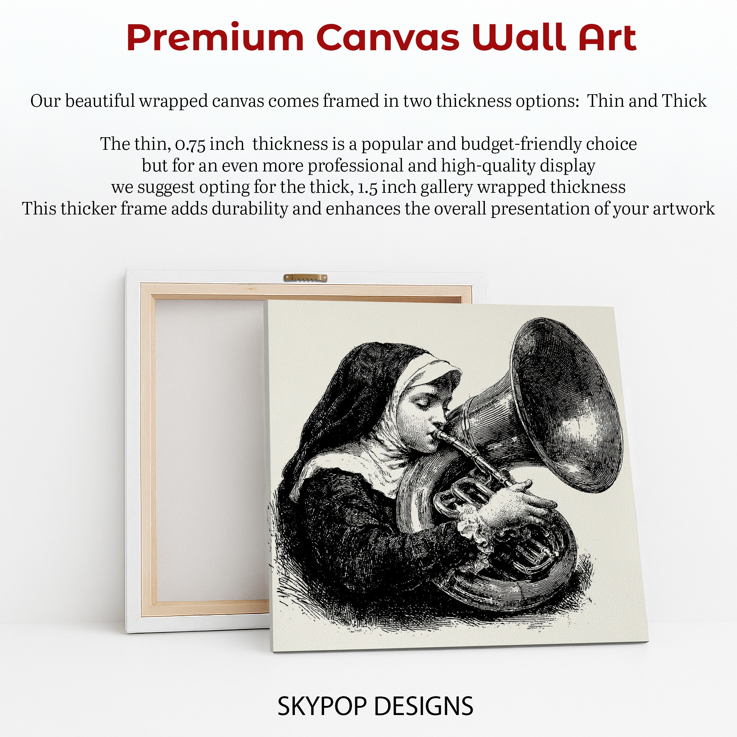 6.jpg Nun Playing Trumpet Art