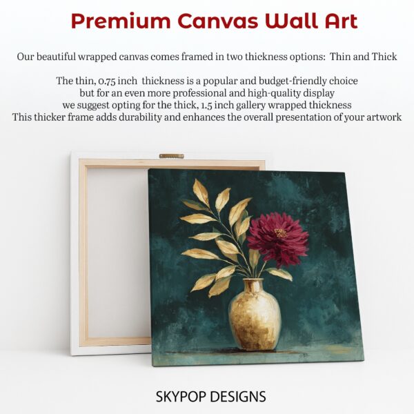 Golden Vase Floral Art